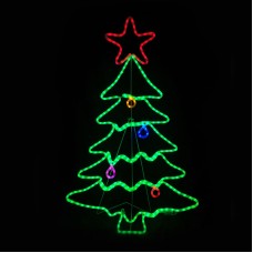 CHRISTMAS TREE 288 LED  ΠΟΛΥΧΡΩΜΑ FLASH IP44 70x114cm ΣΥΝ 1.5m  | Aca | X082883429